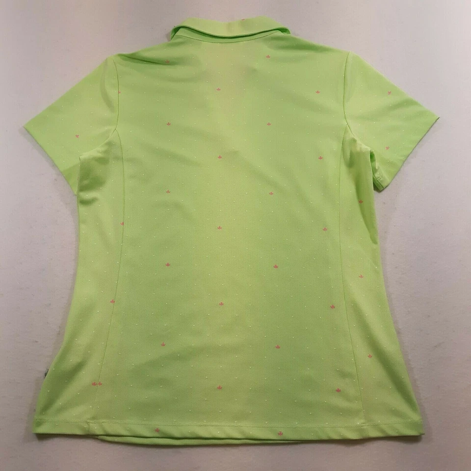 Lady Hagen Essentials Golf Polo Shirt Womens Size Small Green V-Neck - Image 2 of 4