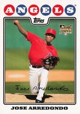 Jose Arredondo Rookie Topps 2008 Baseball Card #UH135