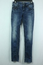 Silver Jeans 'Aiko' Mid Slim 24 x 33 Distressed Stretch Denim Embellished Pocket