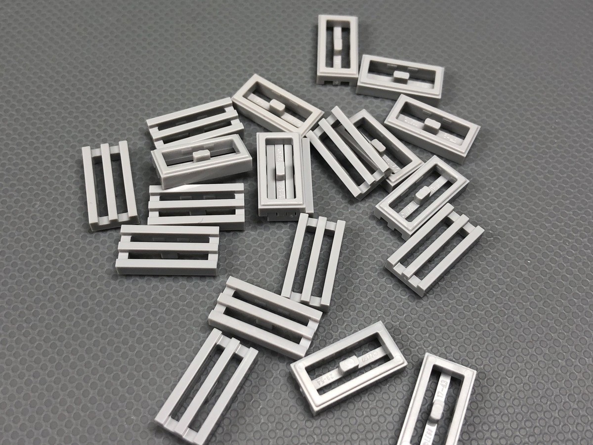 LEGO 1x2 TILE with Grille Grill Plates x20 - 2412B Light Bluish