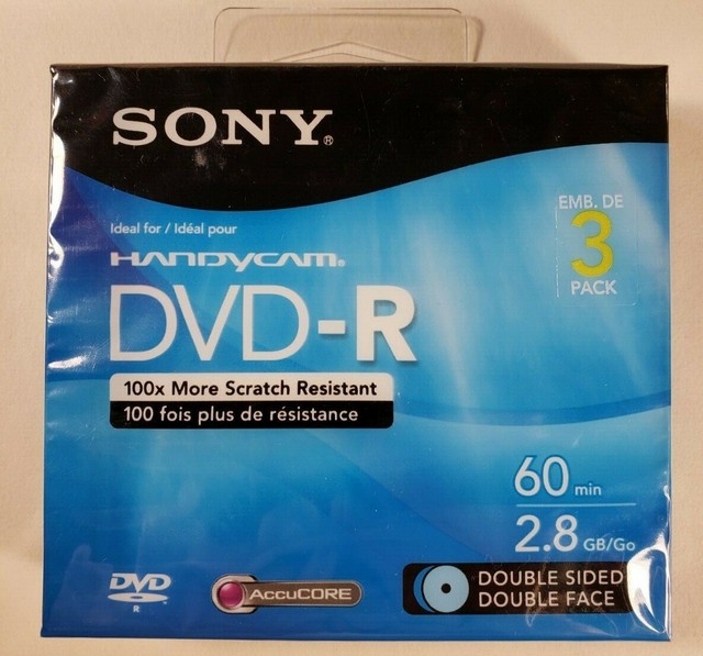 Sony 3Pack 8cm DVDR Double Sided New in Package eBay