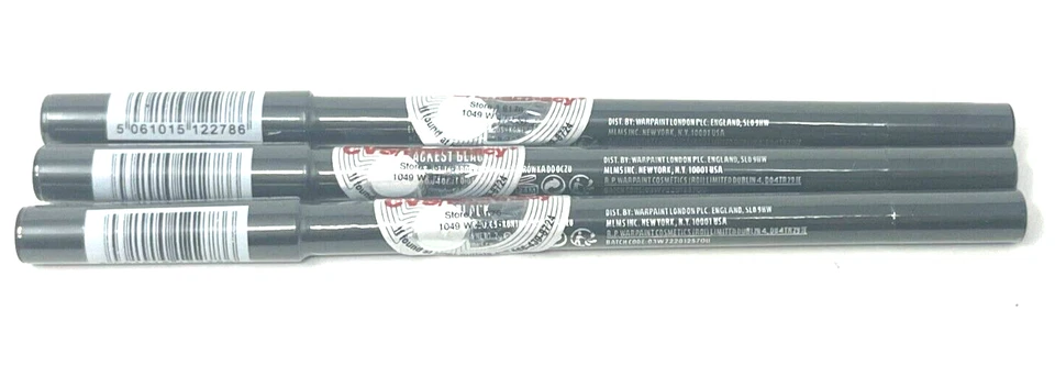 (3) Delineador de ojos W7 King Kohl sellado 0,04 oz cada uno negro más negro Foto 3 de 3