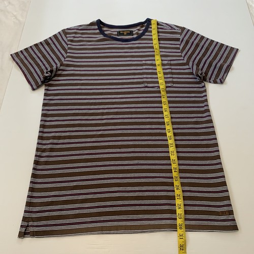 Billabong surfplus Mens T Shirt Size L Chest 110cm Brown Stripes CottonPolyeser - Picture 9 of 13