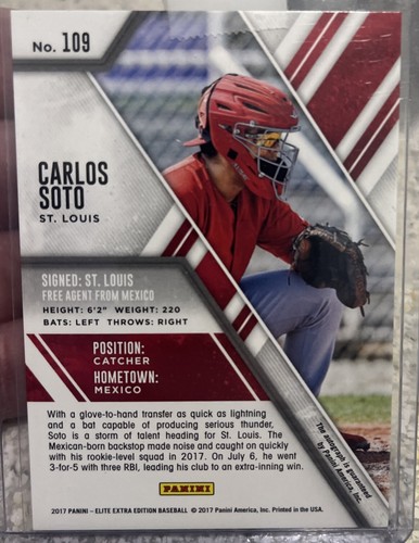 2017 Elite Extra Edition Carlos Soto #109 Autograph AUTO - ST. LOUIS Cardinals - Bild 2 von 2