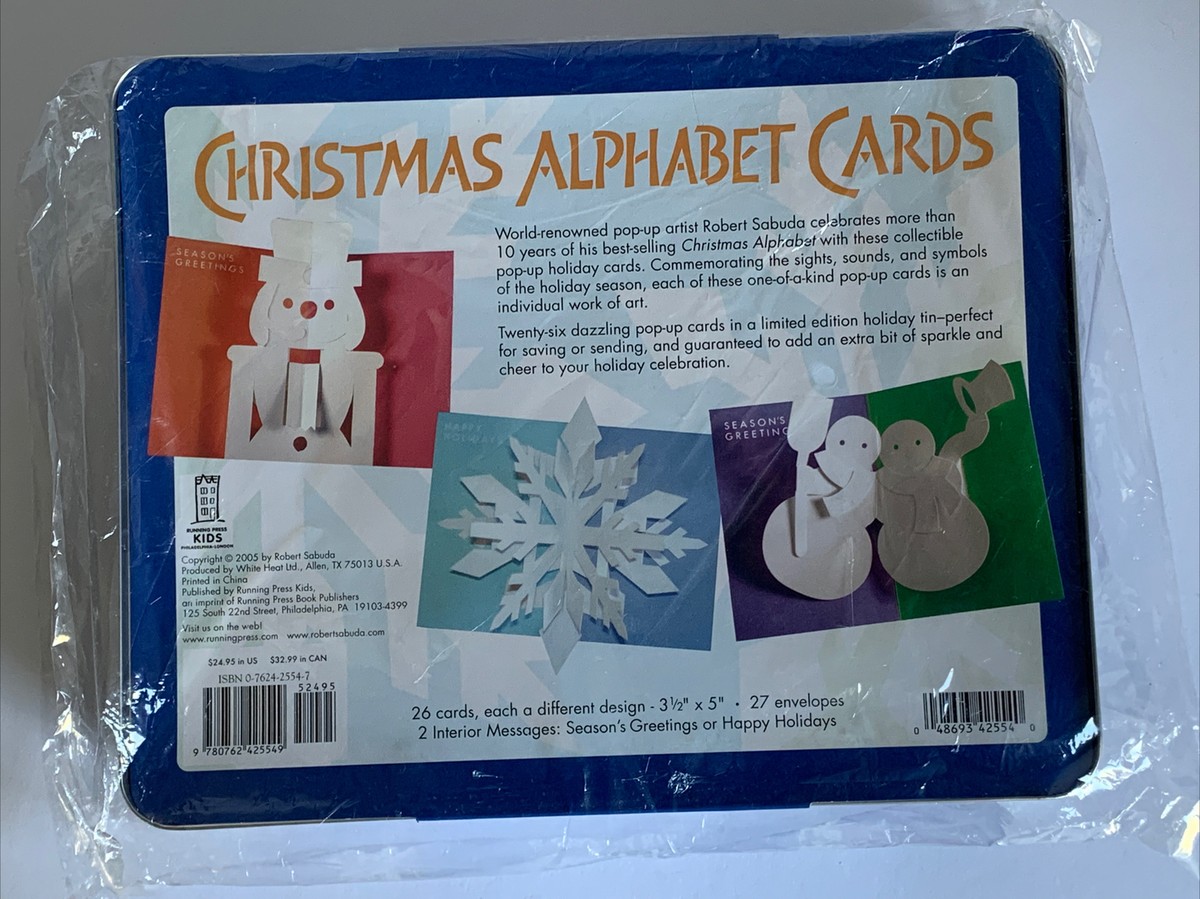 Christmas Alphabet Cards ポップアップカードセット NIB Christmas Alphabet Cards By Robert Sabuda 26 Pop-up