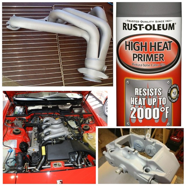 Primer Gray Coating Exhaust Header Engine Caliper Paint High Heat Hot