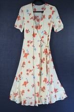 NEW, REFORMATION Napa Printed Wrap Dress In Neutrals SZ XS #RF230