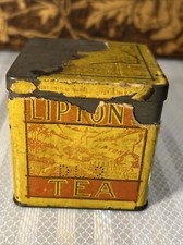 Vintage Lipton Tea Tin Can ~ Paper Label ~ Ad...