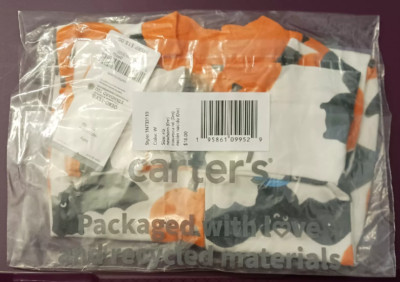 Baby Size Newborn Sleep & Play 2-Way Zip Carter's Halloween New in Packaging