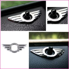 2x Car Accessories Door Pin Lock Wing Emblem Badge Stickers For Mini Cooper 2x Car Accessories Door Pin Lock Wing Emblem Badge Stickers For Mini Cooper