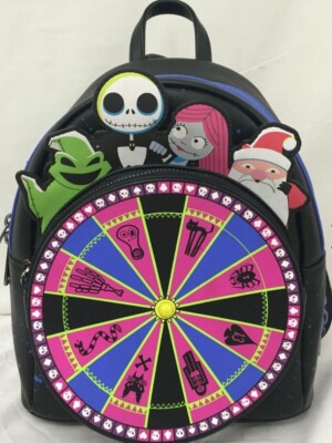 Loungefly Nightmare Before Christmas Backpack - Black, White, Blue Amazon.com: Loungefly Disney POP Nightmare Before Christmas  main image 3