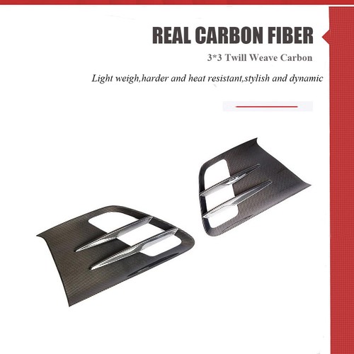 For Mercedes Benz C197 R197 SLS Dry Carbon Side Fender Air Vent Cover Trims - Foto 9 di 14