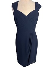 After six formal bridesmaid Dress a size 12 Miden Blue Knee Length Sleeveless