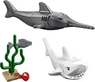 ☀️NEW LEGO Great White Shark and Sawfish Combo (with Sea Plant, Jewel, and Fish)