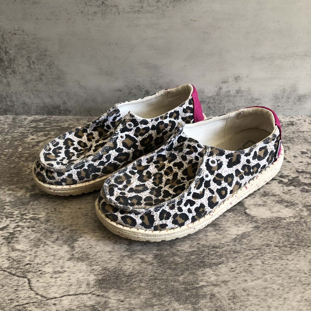 Black Animal Print Hey Dude Shoes Hey Dude Wendy Woven Cheetah