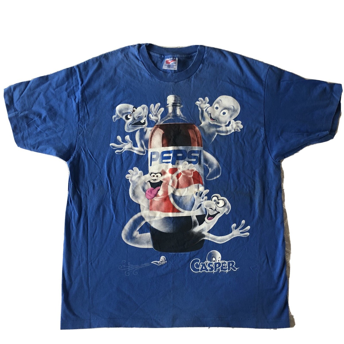 Vintage Casper Pepsi 2 Liter Ghost Halloween Blue 90s Promo Movie