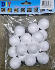 DIY Polystyrene Balls 3.5 cm 18 Round White Styro Foam Sphere Art Craft 
