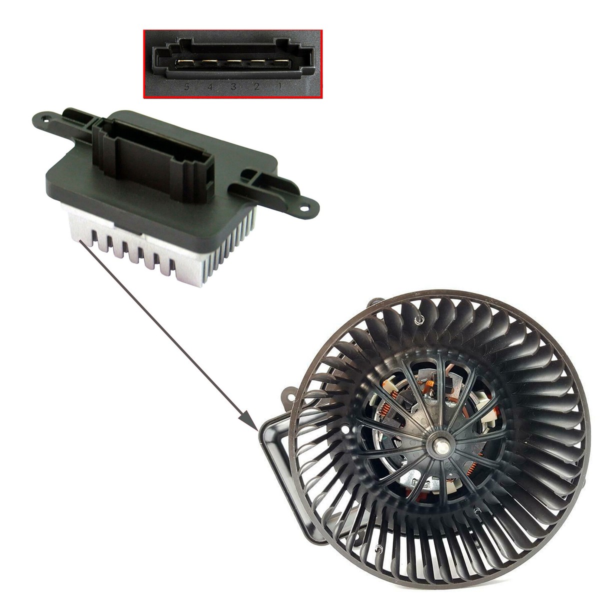 Pulseur Brasseur Air Soufflerie avec resistance 3008 5008 ET