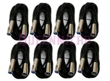 8 Pack 6ft 3-Pin XLR Extension Male to Female Audio Microphone Mic Cable Cord