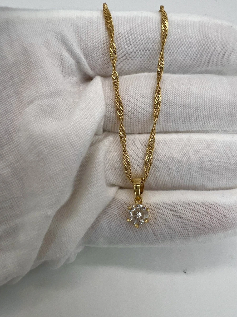 Gold necklace shop with swarovski crystals