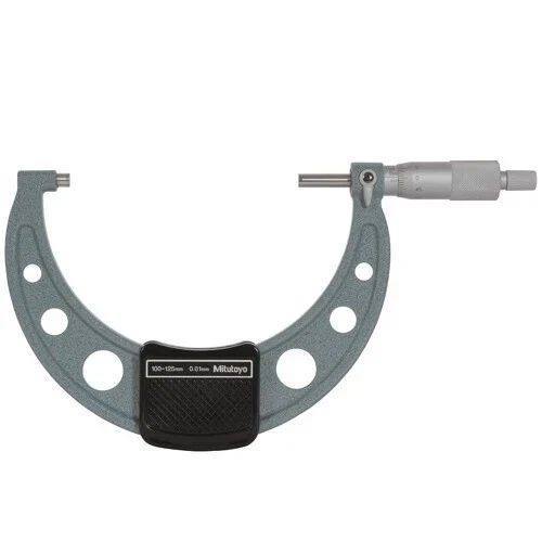 Mitutoyo 103-141-10 Outside Micrometer Caliper Economy Design 0.01, 100-125mm