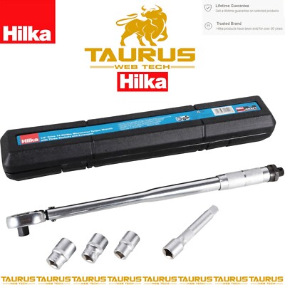 HILKA 1/2'' Antrieb 14-203Nm Mikrometer Drehmomentschlüssel Verlängerung DIY kalibriert