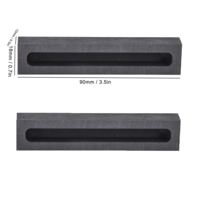2X Graphite Mold Casting Ingot Bar Mould For Copper Silver Gold Melting Refining