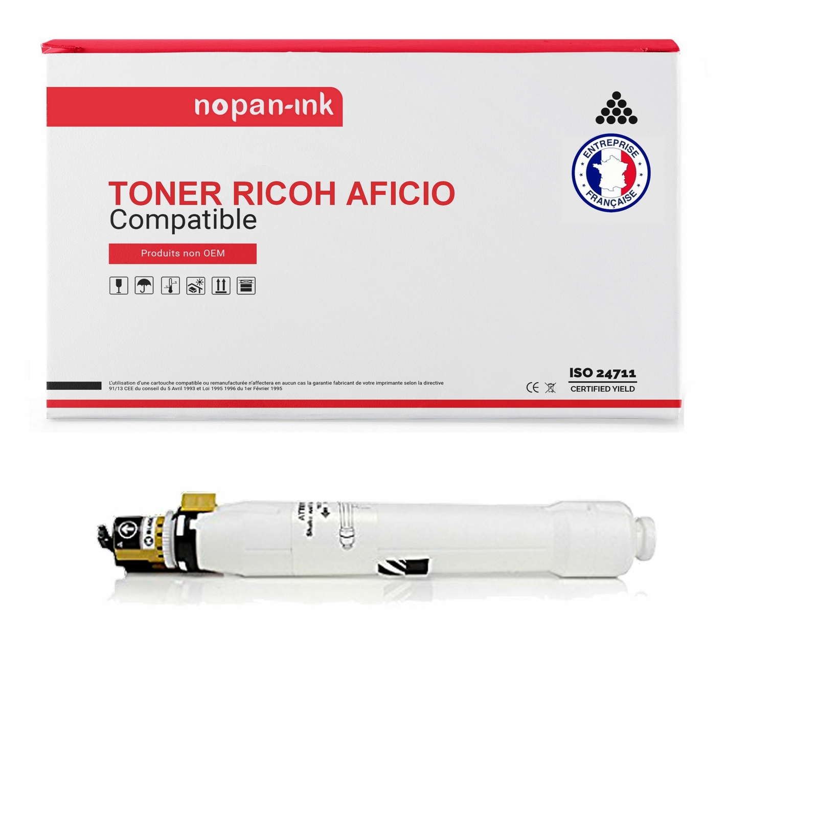 Toner Noir compatible RICOH 842047 841424 RHC3501EBLK pour imprimante Aficio