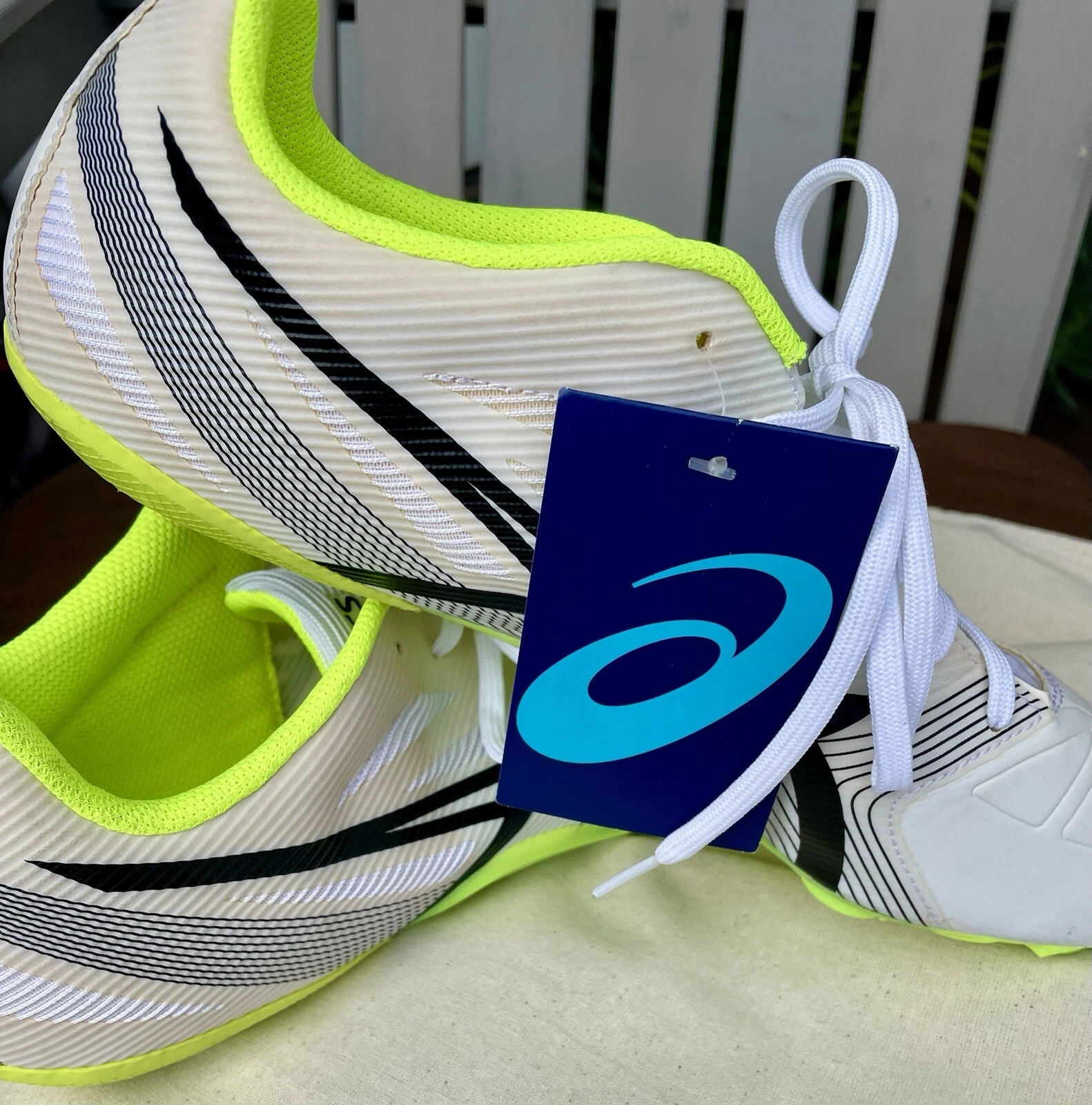 Scarpa da corsa ASICS Hyper Sprint 6 bianca G500Y 0190. Taglia 12 US