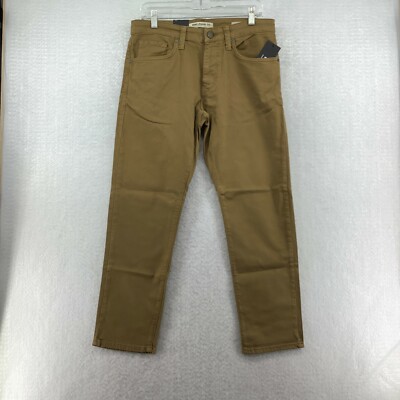 Mavi Mens Jake Slim Leg Flat Front Casual Mocca Skinny Jeans 32x28