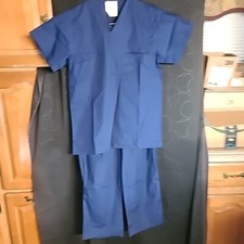 Allheart Scrub Basics Unisex XSM Scrub Set B-2000 B-2100 Navy Blue