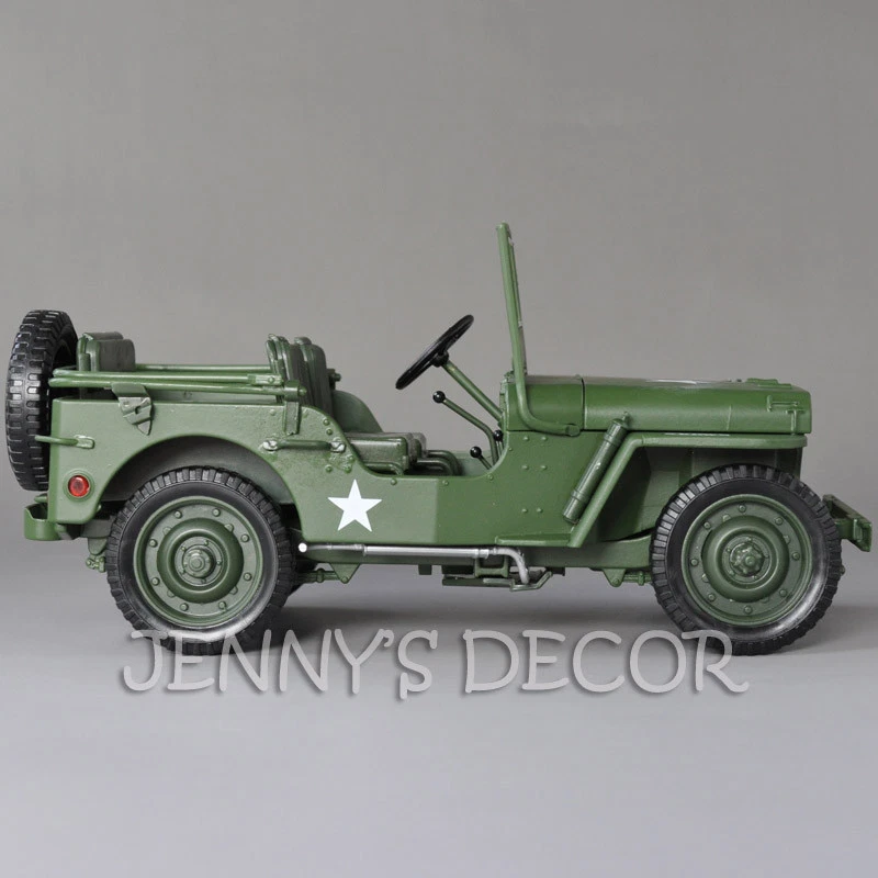 KDW 1:18 Scale Diecast Car Model Toys Tactical Military Vehicle Willys Replica - Image 3 of 4