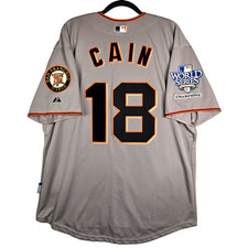 Majestic San Francisco Giants Men Size 52 Matt Cain #18 World Series 2010 Jersey