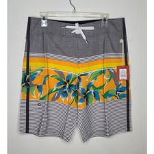 NEW Mossimo Supply Co swim board shorts - graystone tropical - 33