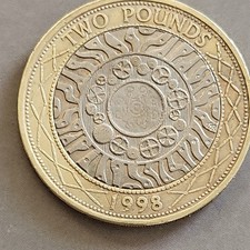 A British 1998 Elizabeth II Two Pounds £2 Coin "Technology".