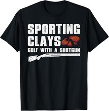 Cool Trap Shooting For Skeet Clay Target Shooter Cotton Tee - Made In Usa