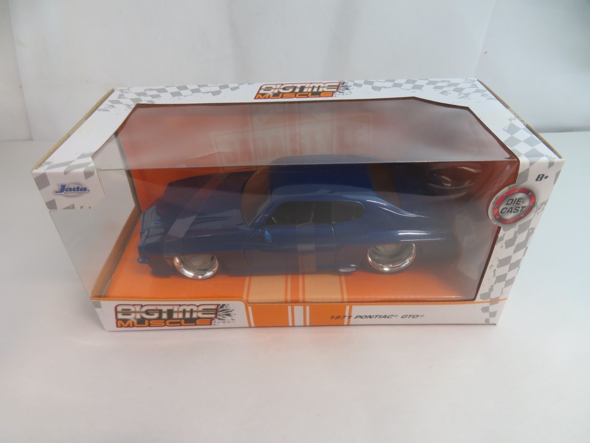 New 1:24 Scale JADA Bigtime Muscle Dark Blue 1971 Pontiac GTO
