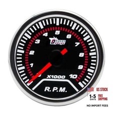Car Tacho Gauge 2" 52mm Auto Tachometer Gauge Meter White Light Tacho Gauge