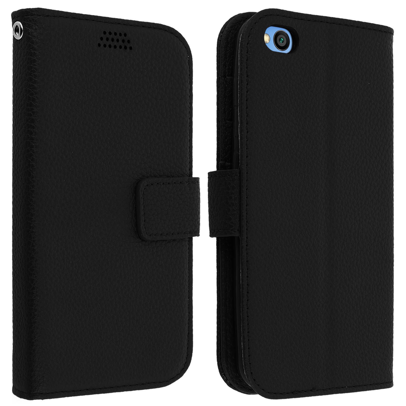 Étui portefeuille Xiaomi Redmi Go noir pour visionnage mains libres