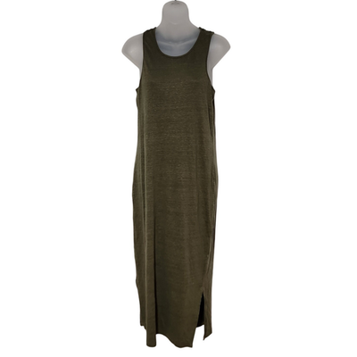 olive green tank maxi dress Wine Maxi Tank Dress – Nicole Andrews Collection main image 1