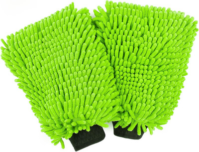 Car Wash Mitt, 2PK Chenille Microfiber Wash Mitt, Scratch-Free & Lint-Free, Rich