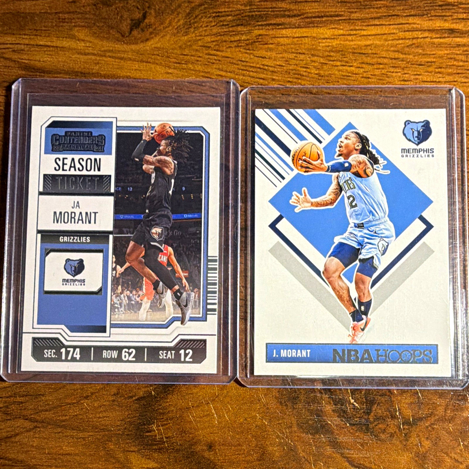 Ja Morant Memphis Grizzlies 2023-24 Panini Contenders/Hoops #74 #288 Lot 2
