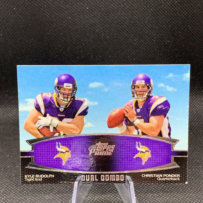 KYLE RUDOLPH/CHRISTIAN PONDER 2011 Topps Prime Dual Combo #RP Vikings