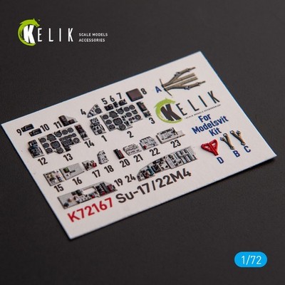 Sukhoi SU-17M4P / 22M4 interior 3D Decals (for ModelSvit model kit) 1:72 K72167