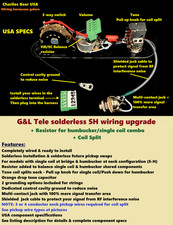 G L Tele Solderless SH Wiring Upgrade  Coil Split  HB/SC Balance Resistor