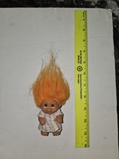 Retro 1985 Classic Dam Troll With Orange Hair And Amber Eyes 3.5" Vintage