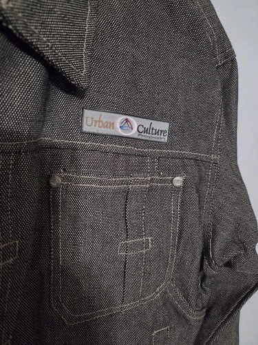 Propain Urban Culture  Mens  Black Denim Front Button Jacket Cotton Longsleeve M image 3