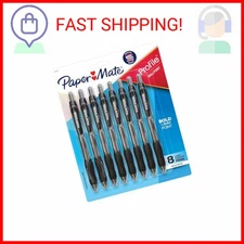 Paper Mate Profile Retractable Ballpoint Pens, Bold Point (1.4mm), Black, 8 Coun