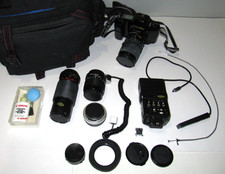 Canon T90 35mm Film Camera with Lenses, Flash & accessories