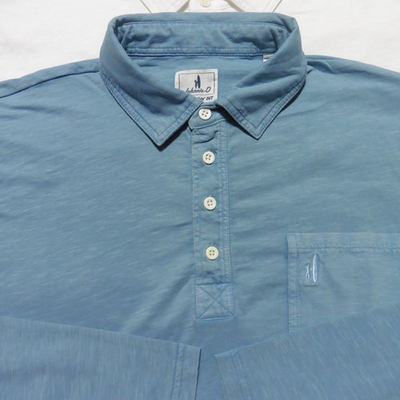 #ad JOHNNIE O Mens COASTAL WASH POLO SHIRT LONG SLEEVE ORIGINAL 4 BUTTON GOLF $33.00